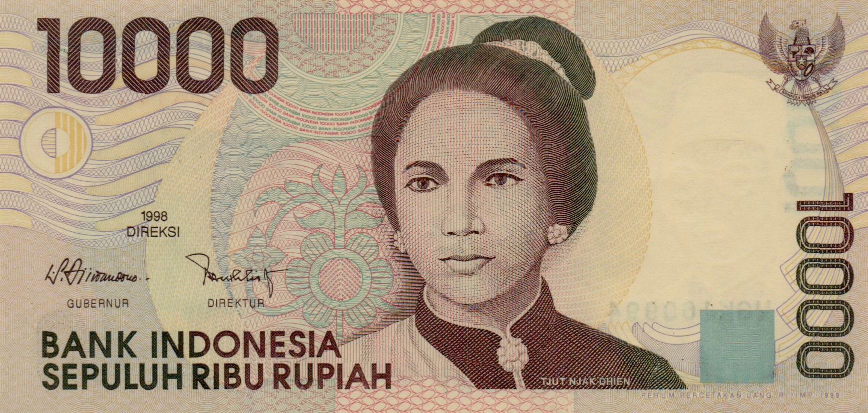 Indonesia 10000 1999 UNC P-137/b